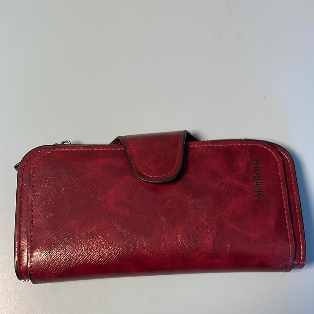 Luxurious Red Leather Wallet by Mundi